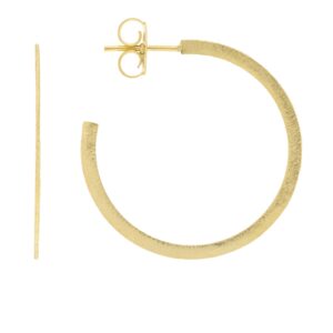 PLANO ARTESANAL golden hoop MATE 33MM gold plated
