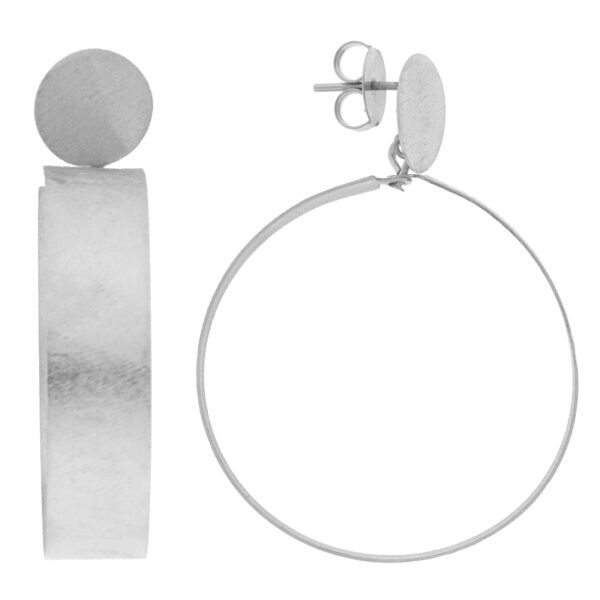 ARO PLATEADO ARTESANAL COLGANTE RODIADO 36MM