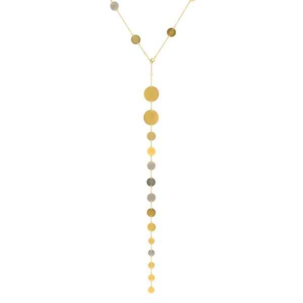 COLLAR DORADO COLLECCION MONEDAS BICOLOR CHAPADO ARTESANAL