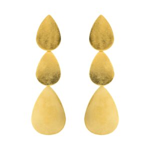 LONG SLOPE DORADO LAGRIMA 3 PIECE gold plated ARTESANA
