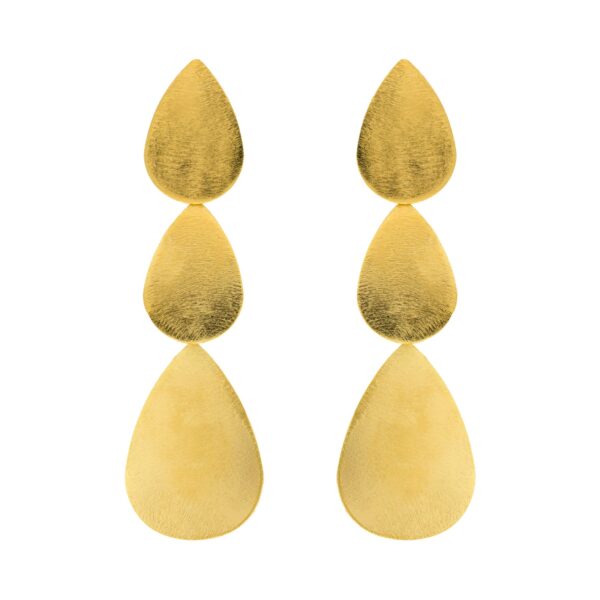 LONG SLOPE DORADO LAGRIMA 3 PIECE gold plated ARTESANA