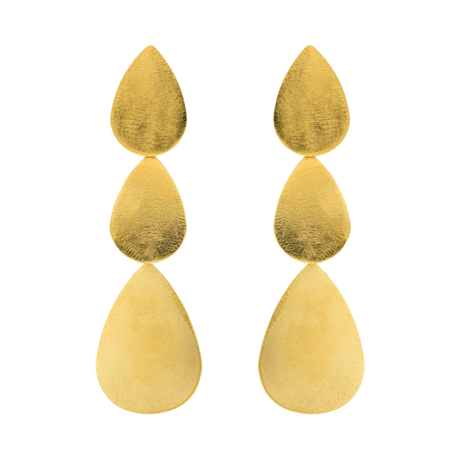 LONG SLOPE DORADO LAGRIMA 3 PIECE gold plated ARTESANA