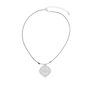 SILVER NECKLACE WITH SKIN AND CRAFT CHAPADO RODIO