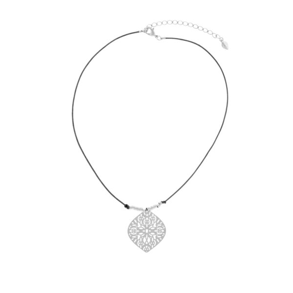 SILVER NECKLACE WITH SKIN AND CRAFT CHAPADO RODIO
