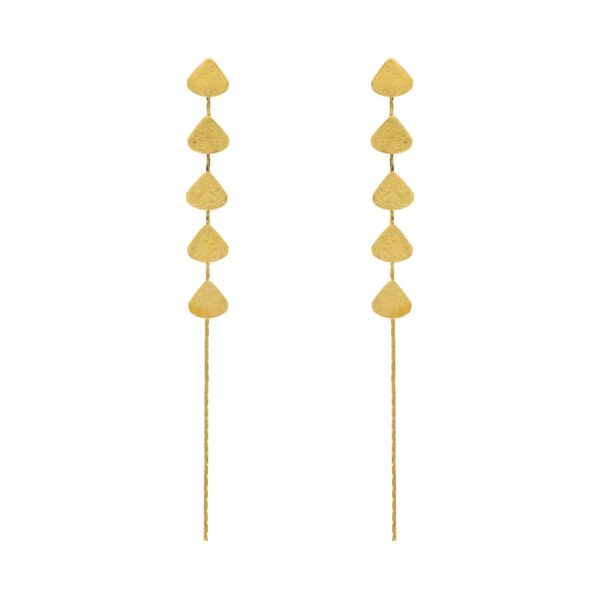 PENDIENTE DORADO CHAPADO ORO ARTESANAL PIEZAS SOLDADAS