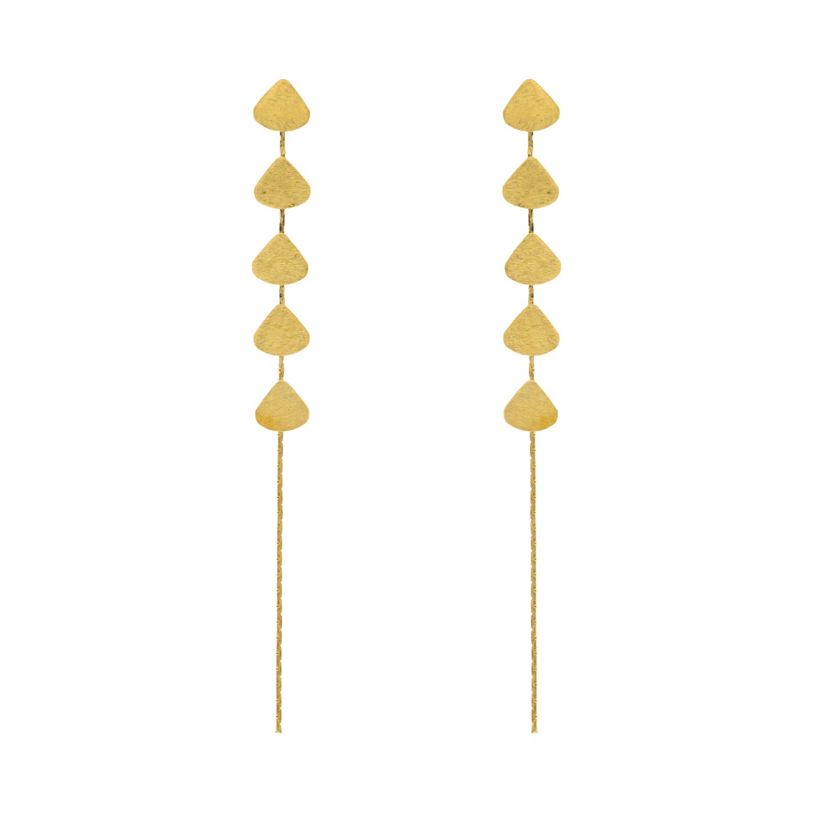 PENDIENTE DORADO CHAPADO ORO ARTESANAL PIEZAS SOLDADAS