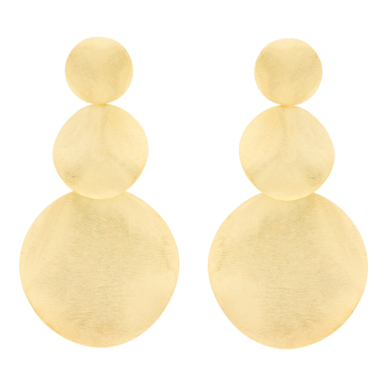 Large Gold-plated Earring with Handmade finish