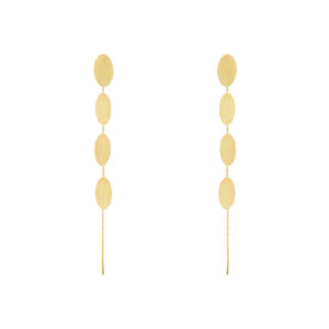 Earring with oval pieces finished in Artisan Gold Plating