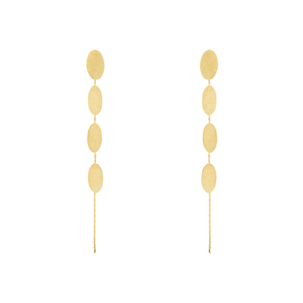 Earring with oval pieces finished in Artisan Gold Plating