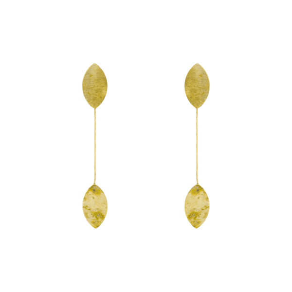Acacia Leaf Earring Handcrafted Gold-Plated