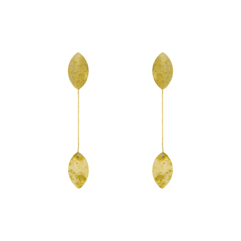 Acacia Leaf Earring Handcrafted Gold-Plated