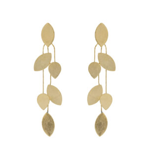 PENDIENTEHOJA DE ACACIA CHAPADO EN ORO ARTESANAL