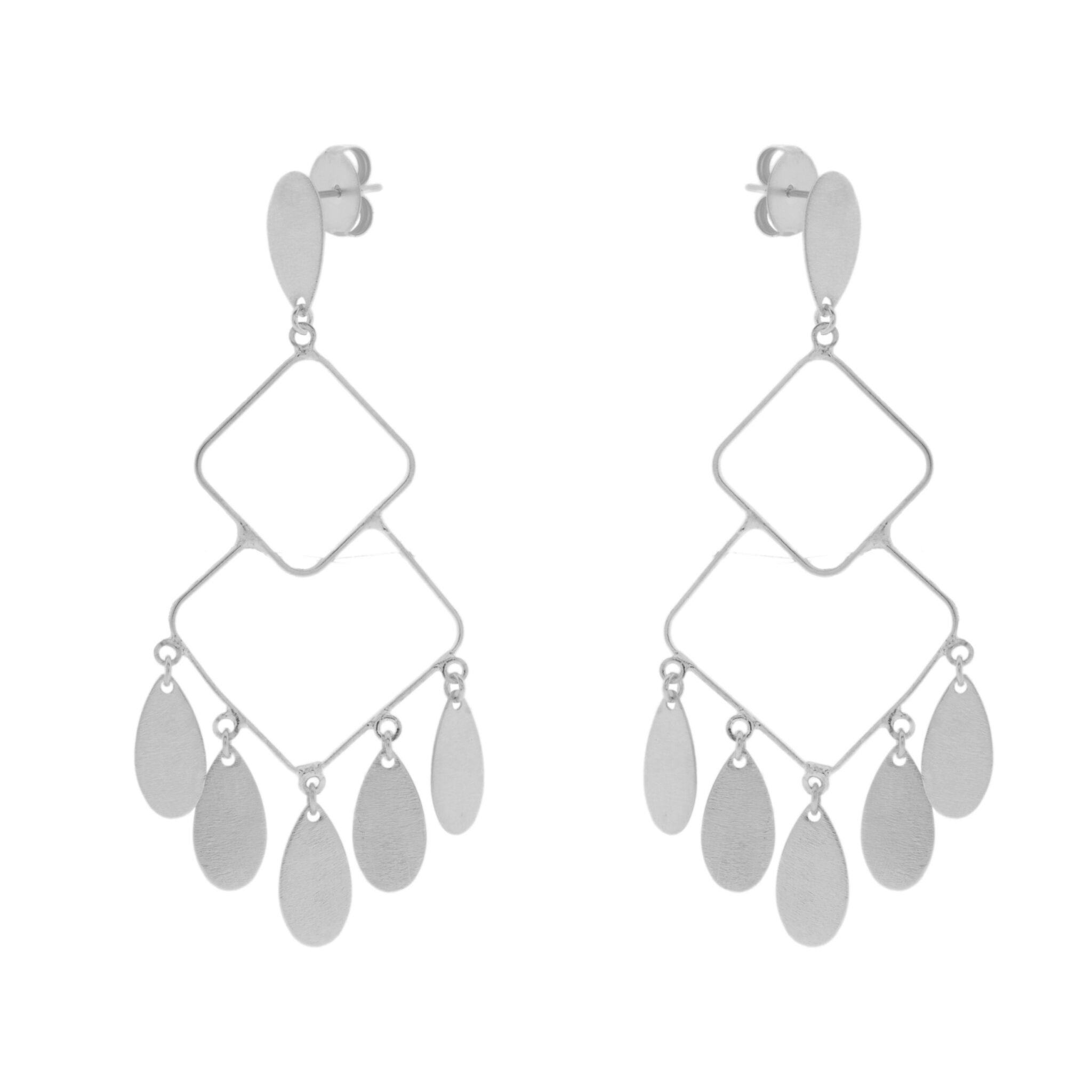 Petals Earring Handcrafted Palladium Finish