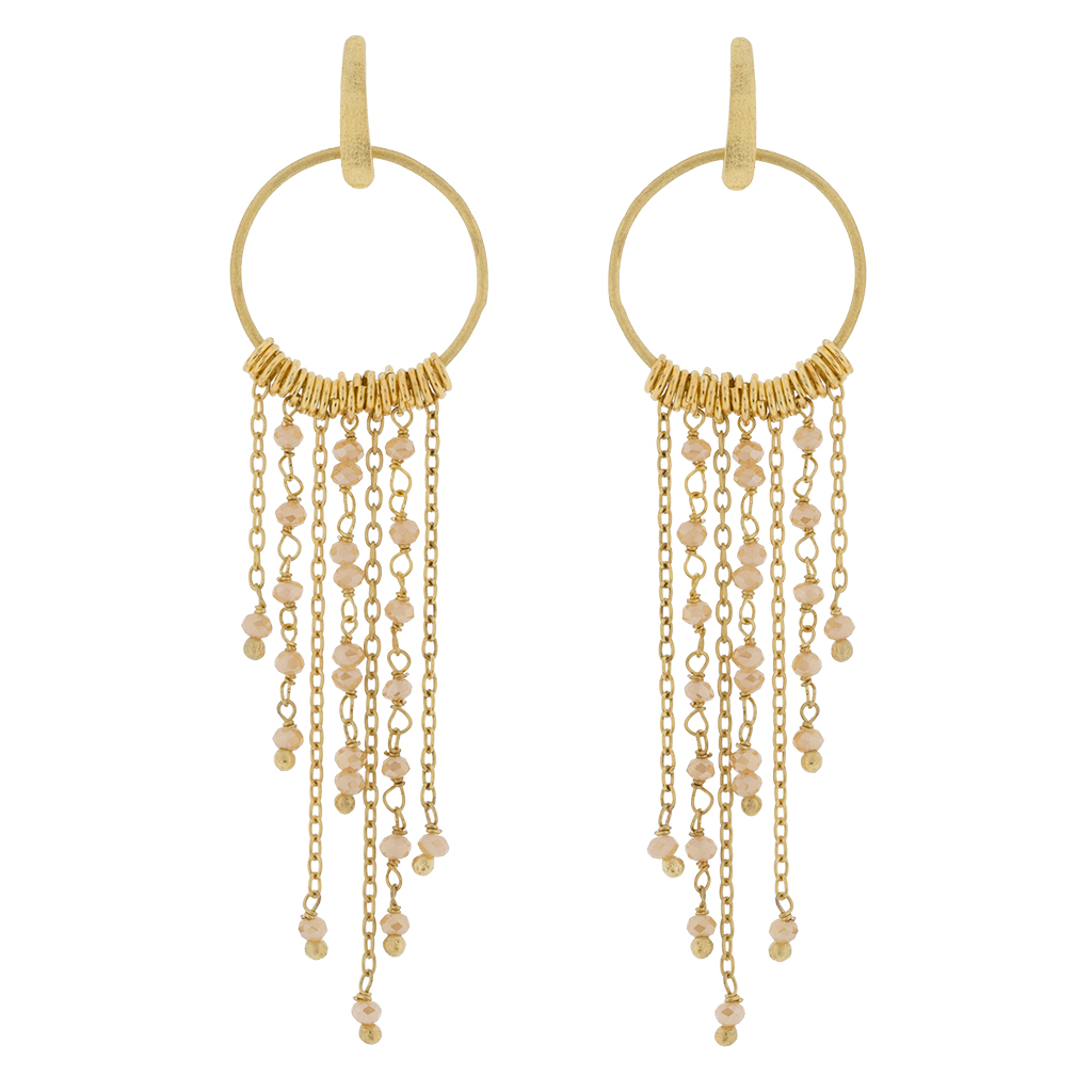 Rome Earrings Handcrafted Gold-Plated and Crystal