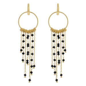 Rome Earrings with Hook Handcrafted Gold-Plated and Crystal