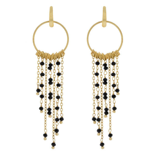 Rome Earrings with Hook Handcrafted Gold-Plated and Crystal