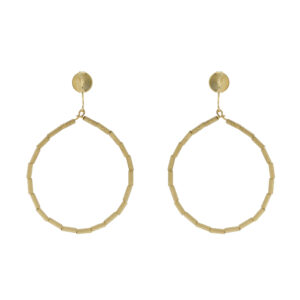 Hoop Earring with Pieces Handcrafted Plated