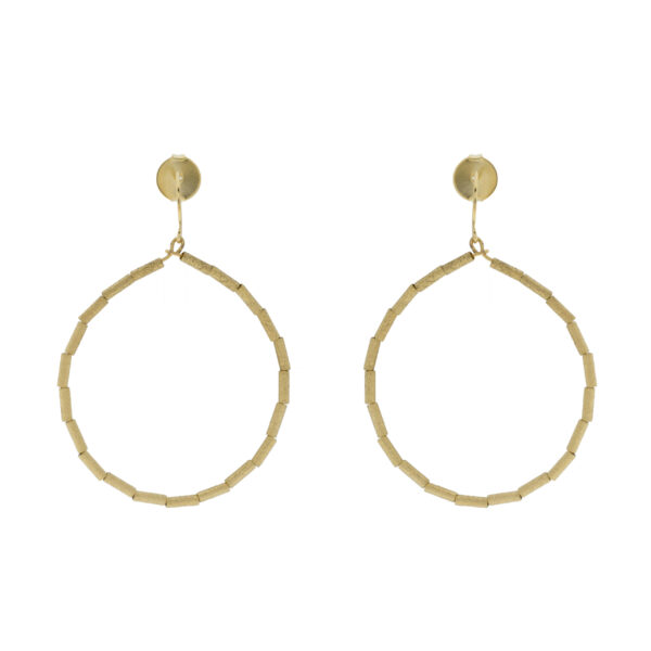 Hoop Earring with Pieces Handcrafted Plated