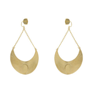 BOAT EARRING WITH HANDMADE PLATED HOOK