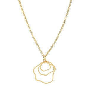 HANDMADE GOLD PLATED FLOWER NECKLACE