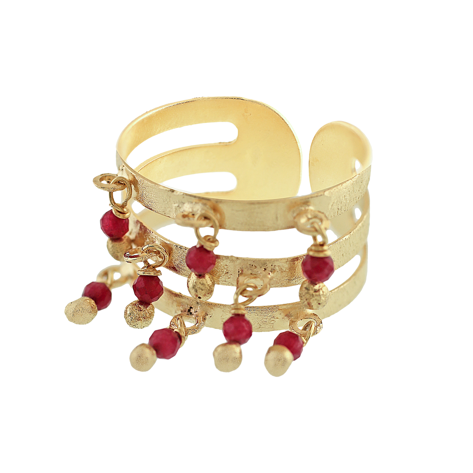 3-WAY RING AND GOLD-PLATED JADE BALLS