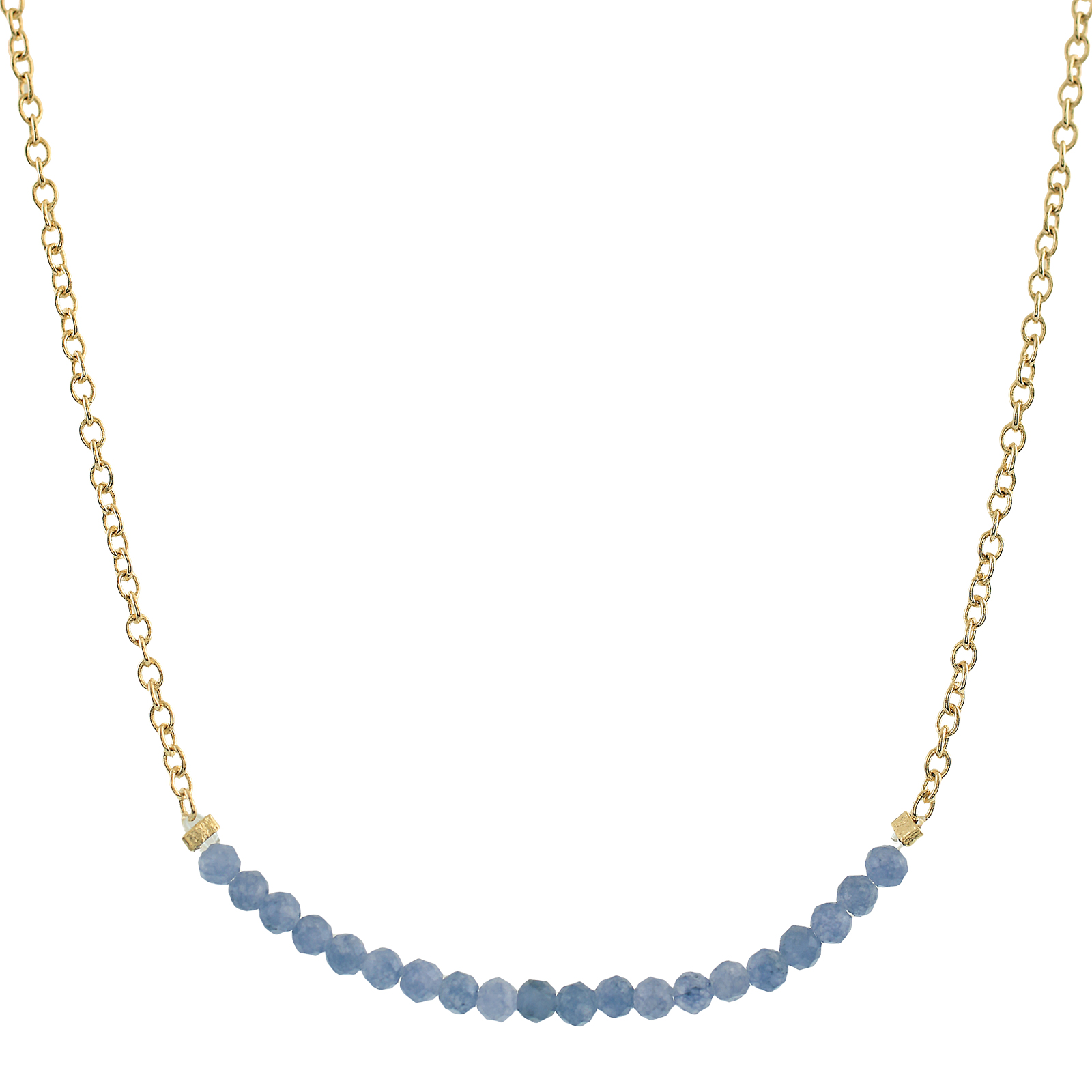 NECKLACE WITH STONES AND HANDMADE PLATING
