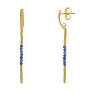 EARRING WITH STONES AND HANDMADE PLATED