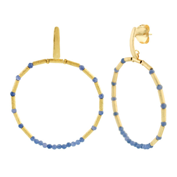 EARRING WITH STONES AND HANDMADE PLATED