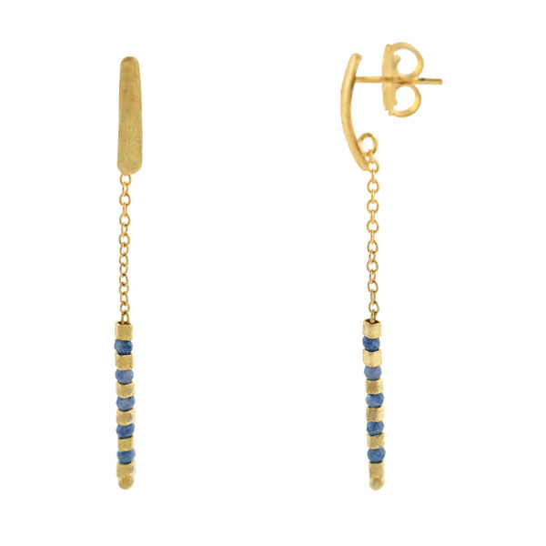 EARRING WITH STONES AND HANDMADE PLATED 32:E100