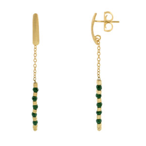 EARRING WITH STONES AND HANDMADE PLATED