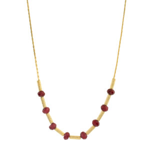 JADE NECKLACE AND GOLD PLATED 18 KTES. HANDCRAFTED FINISH