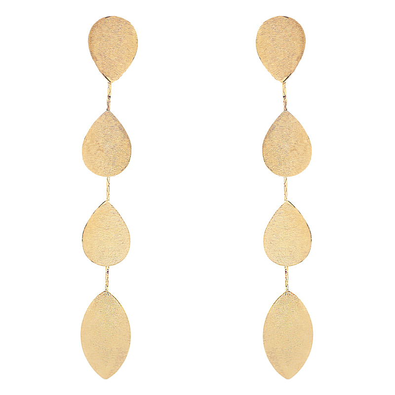 EARRING 4 LEAVES IN GOLD-PLATED DECREASE