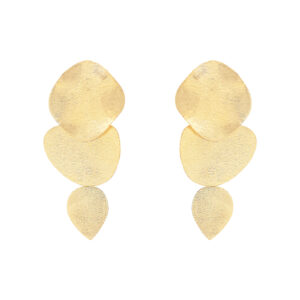 EARRING 3 PIECES SUPERIMPOSED GOLD PLATED