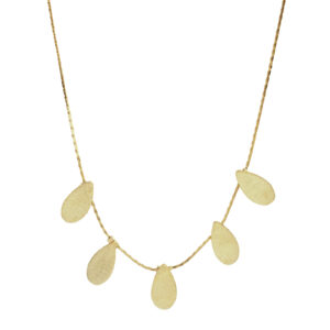 NECKLACE WITH GOLD PLATED PIECES