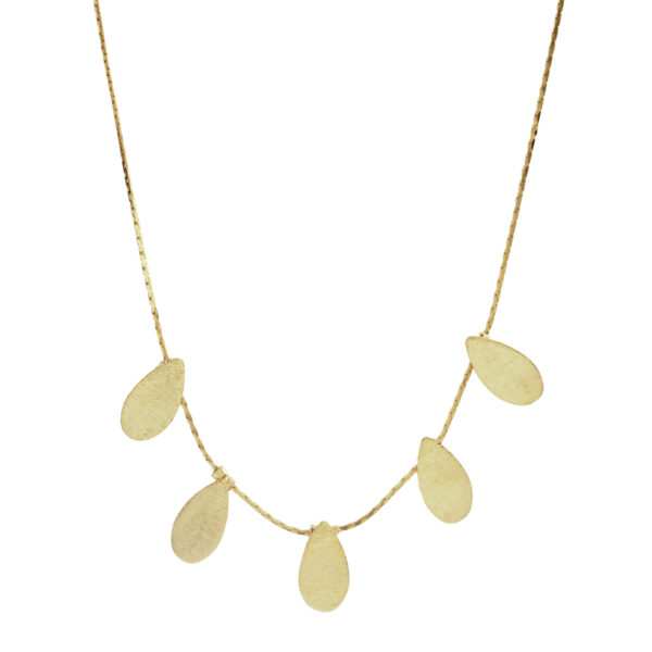 NECKLACE WITH GOLD PLATED PIECES