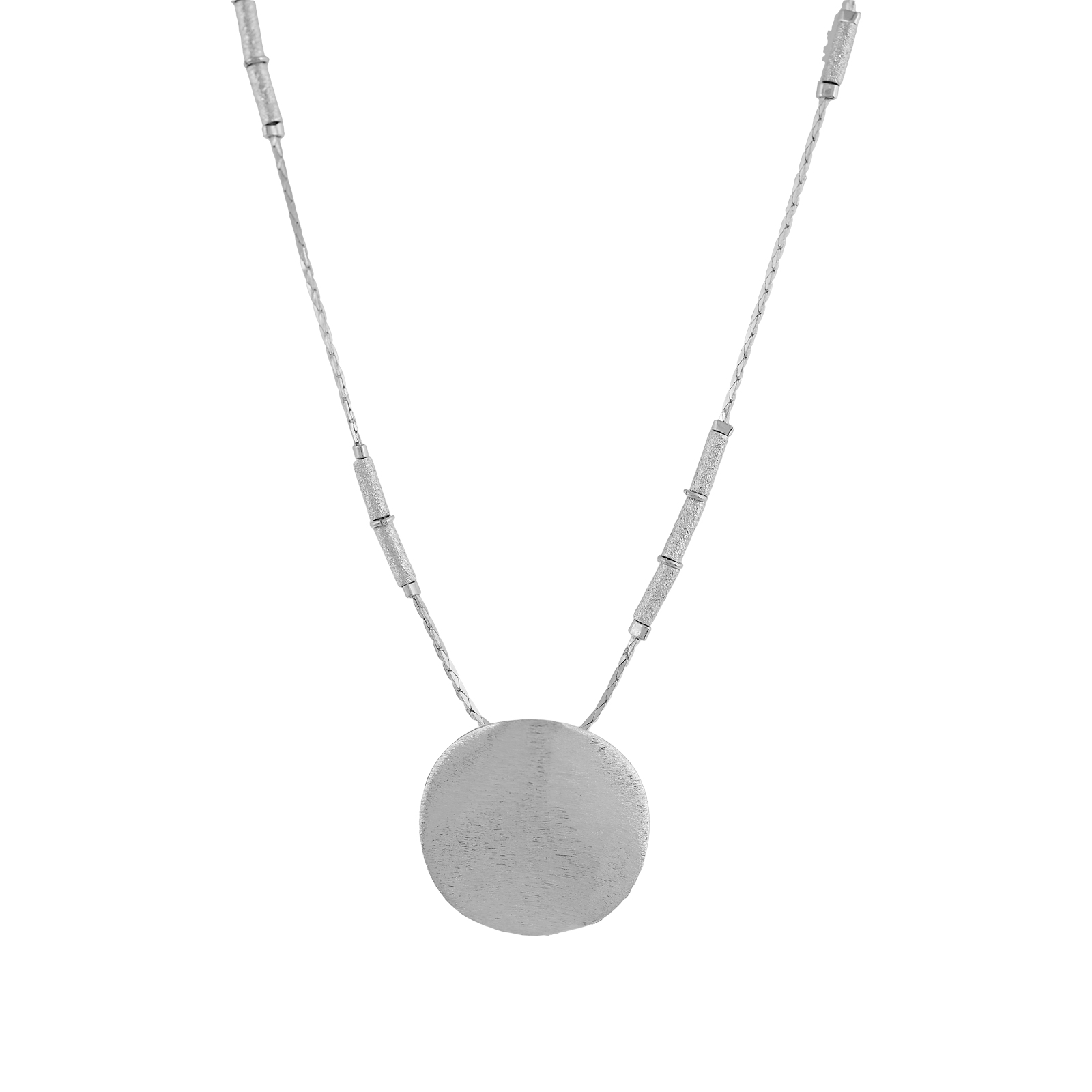 COLLAR MONEDA PLATEADO