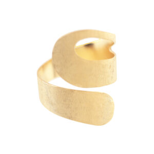COBRA RING UNIVERSAL SIZE GOLD PLATED WITH