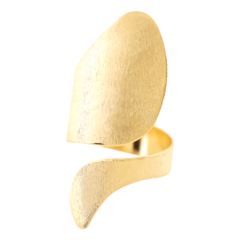 GOLD PLATED UNIVERSAL SIZE GEOMETRIC RING