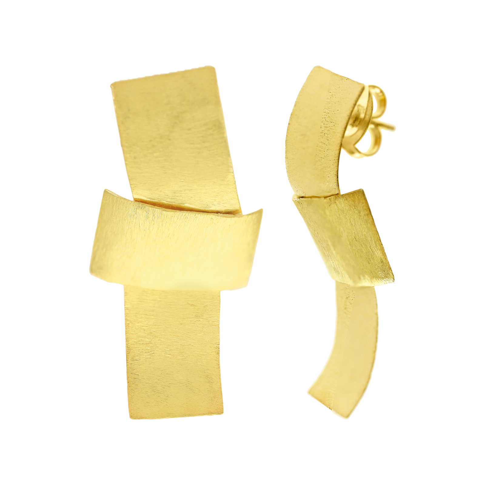 GOLD PLATED GEOMETRIC EARRING