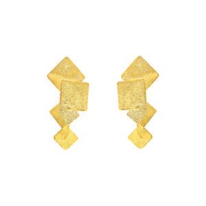 ARTISANAL GOLD PLATED RHOMBOS EARRING