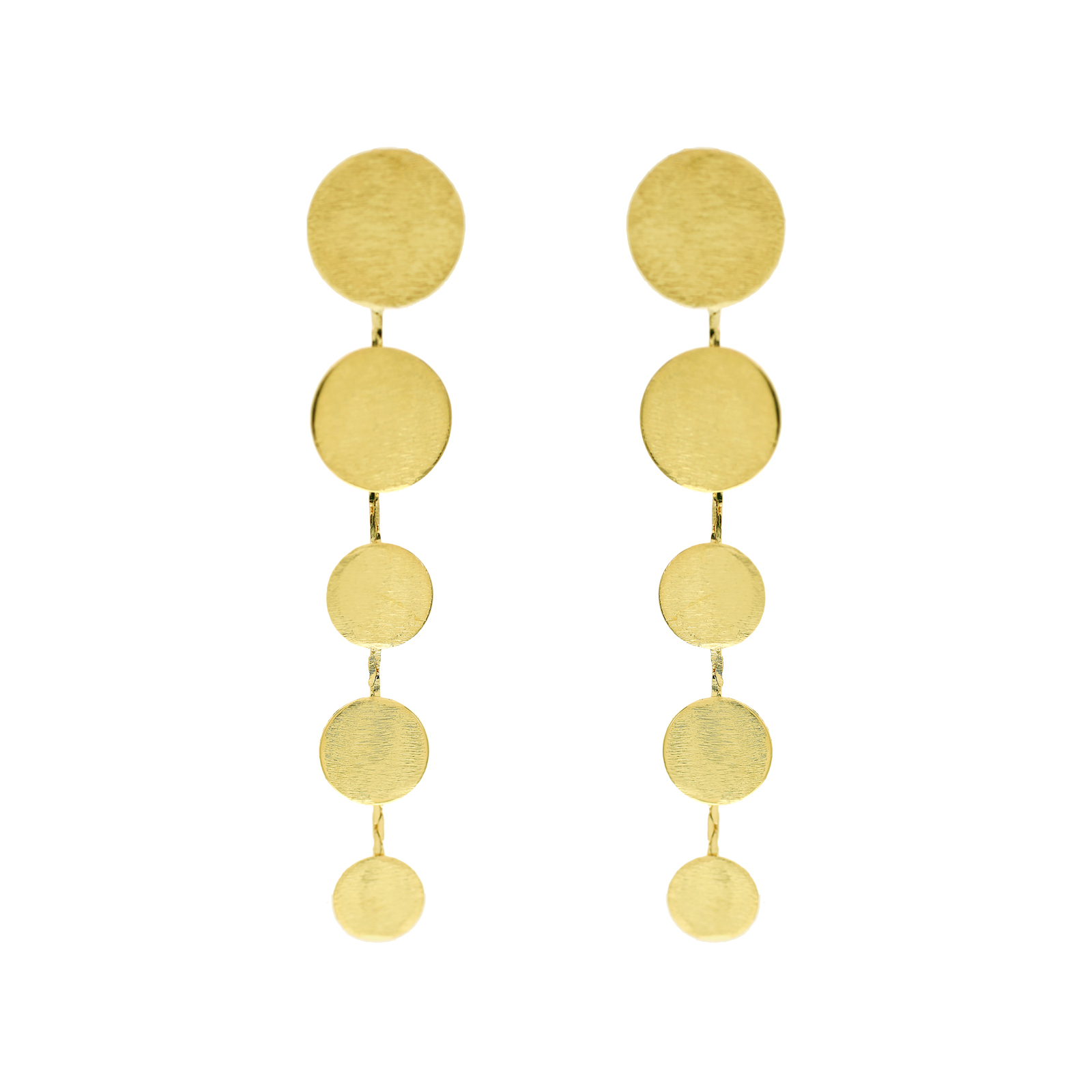 HANDMADE GOLD PLATED CIRCLES NECKLACE