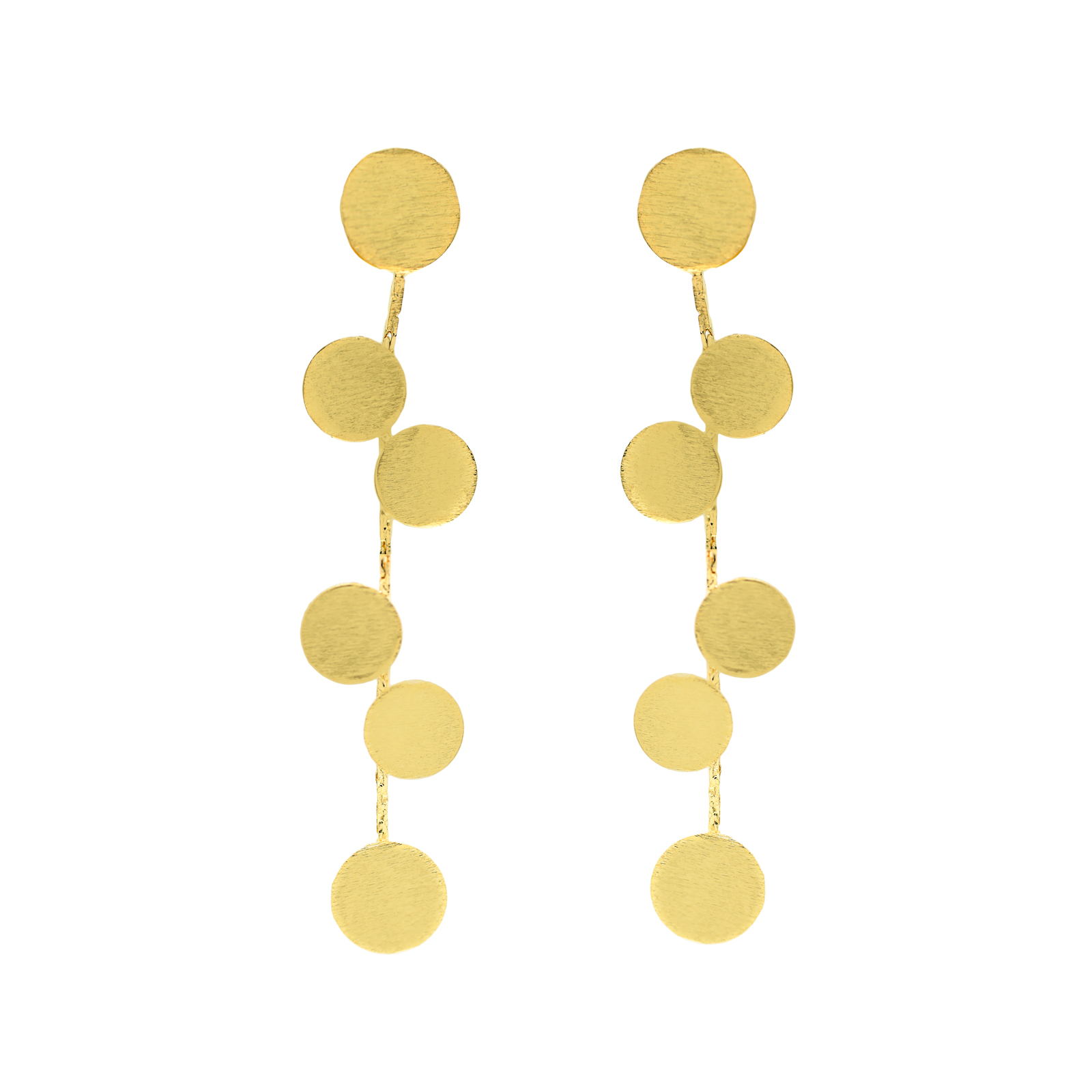 ARTISANAL GOLD PLATED CIRCLES EARRING