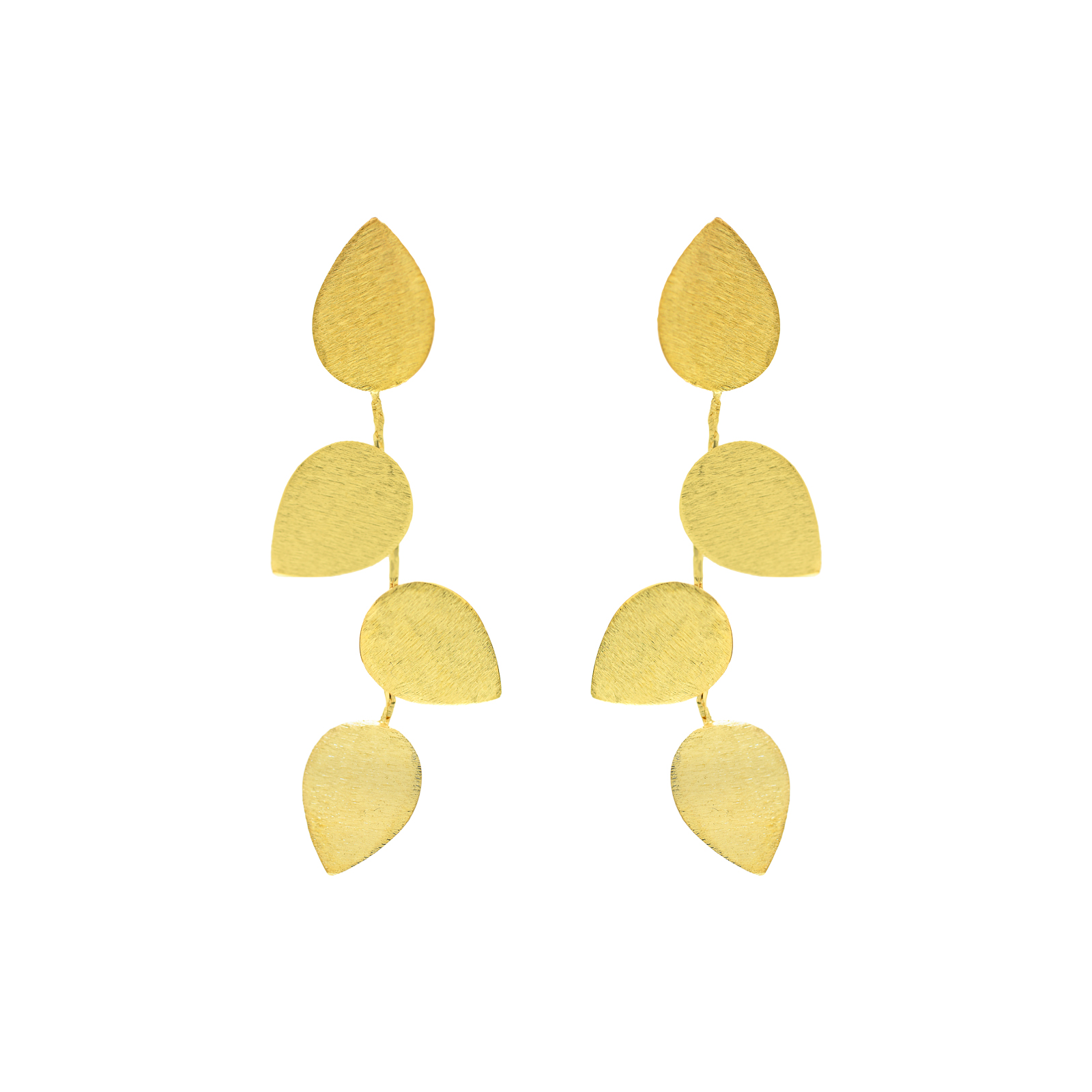 3-WAY CIRCLE EARRING ARTISANAL GOLD PLATED