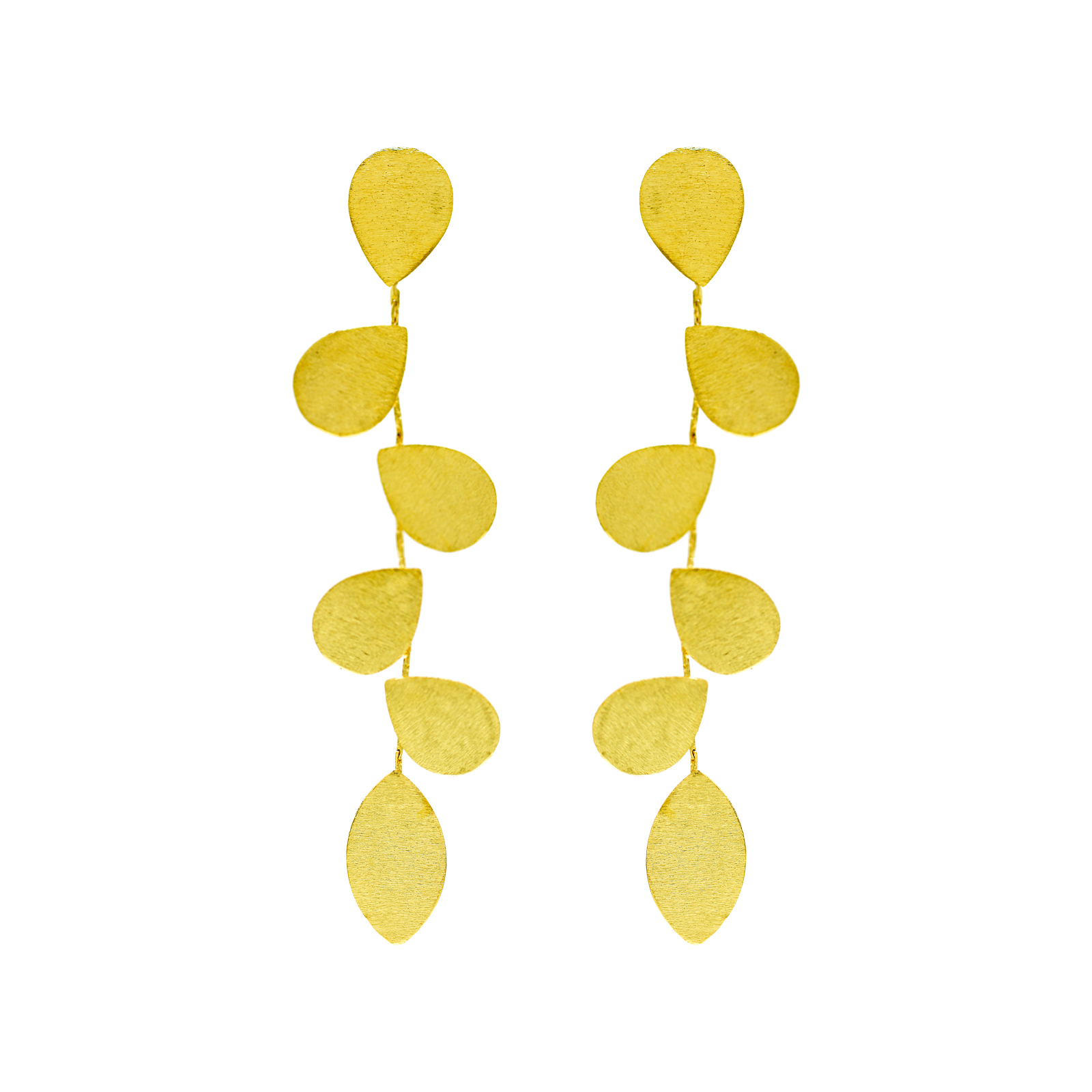 ARTISANAL GOLD PLATED TEAR EARRING