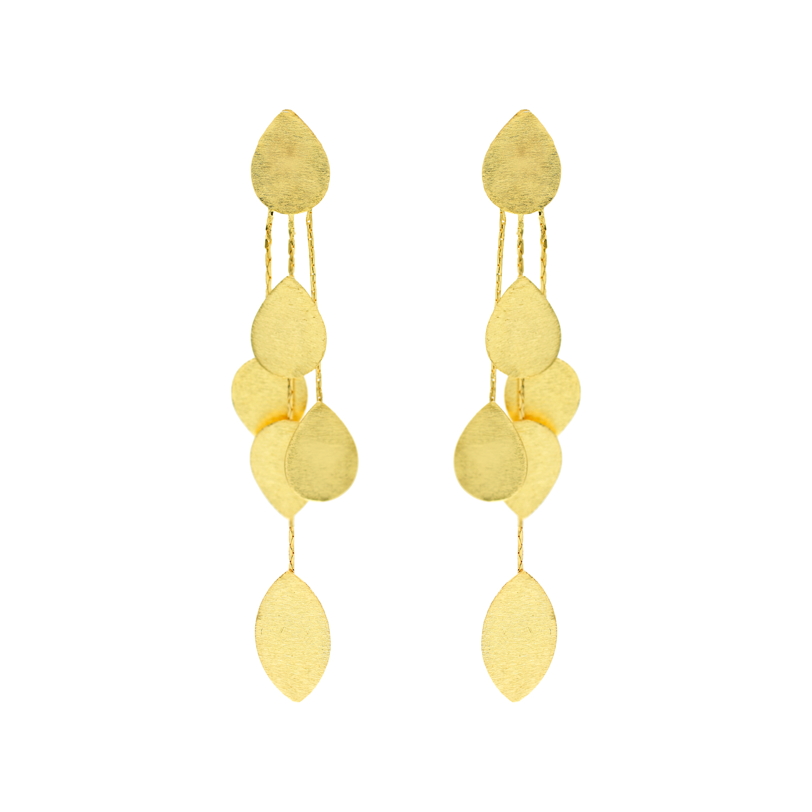 LONG TEARS EARRING ARTISANAL GOLD PLATED