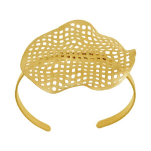 HANDMADE GOLD PLATED BIG LATTICE BRACELET
