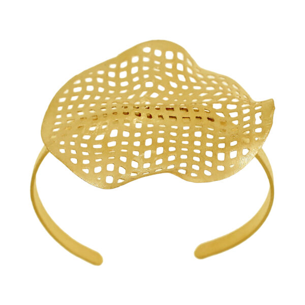 HANDMADE GOLD PLATED BIG LATTICE BRACELET