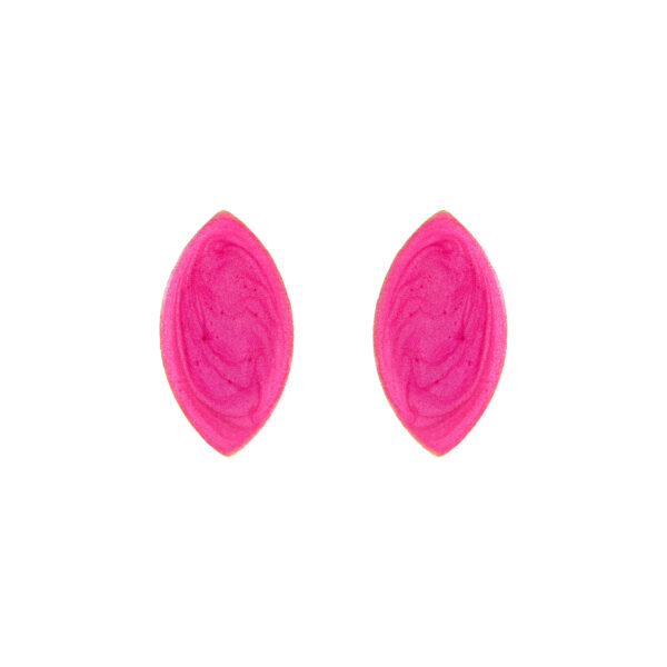 18KTE GOLD PLATED EARRING WITH ENAMEL