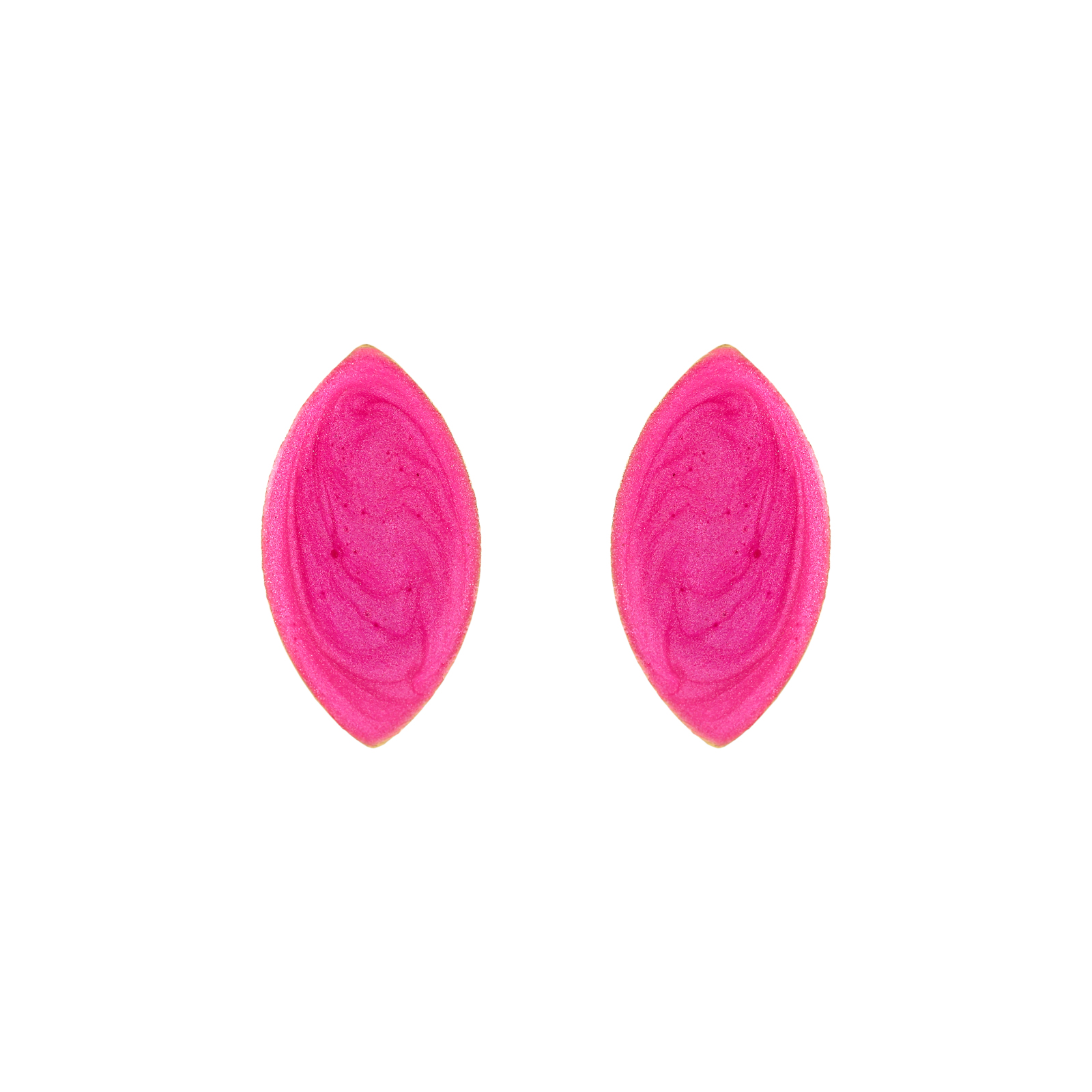 18KTE GOLD PLATED EARRING WITH ENAMEL