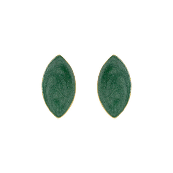 18KTE GOLD PLATED EARRING WITH ENAMEL